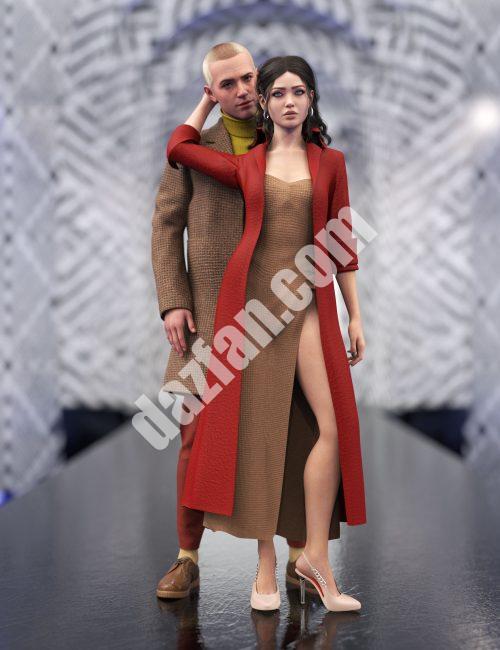 [daz姿势] 创世纪9、8和3的标志性情侣姿势-DAZ爱好者