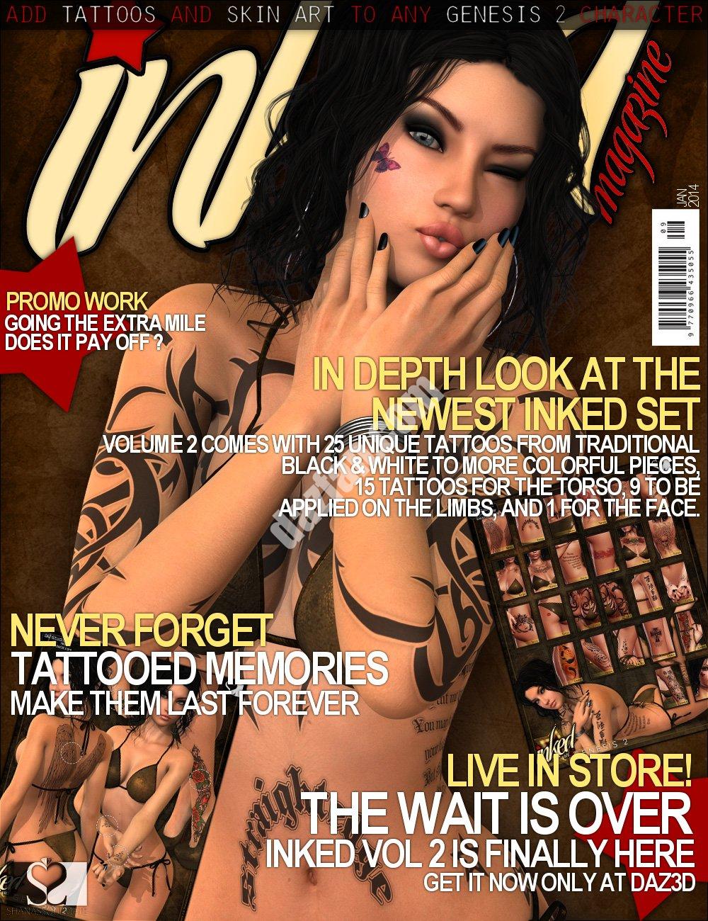 [daz角色] Inked Vol 2 for Genesis 2 Females-DAZ爱好者