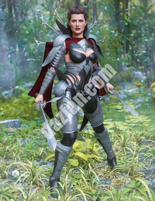 [daz服装] 创世纪8女钢铁战士-DAZ爱好者