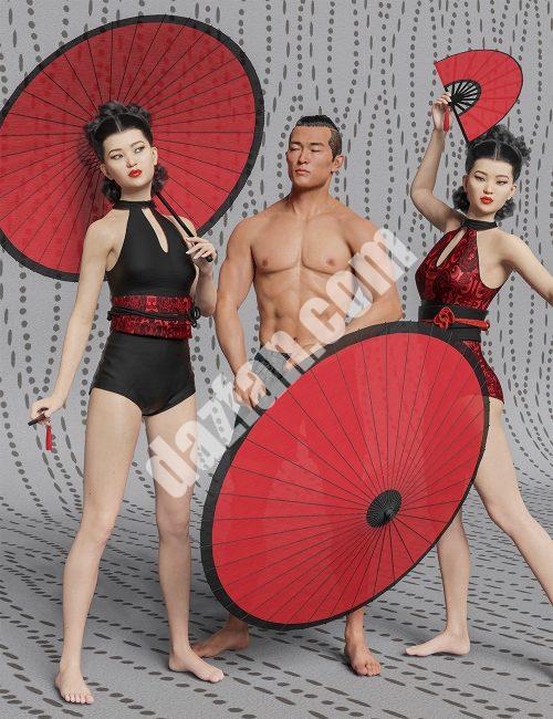 [daz姿势] 日本人像工作室姿势-DAZ爱好者