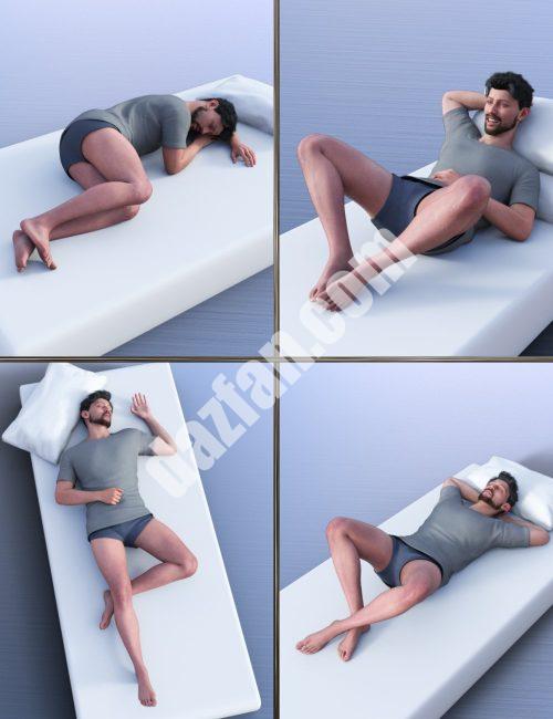 [daz姿势] JW我的床为创世纪9男子气概的姿势-DAZ爱好者