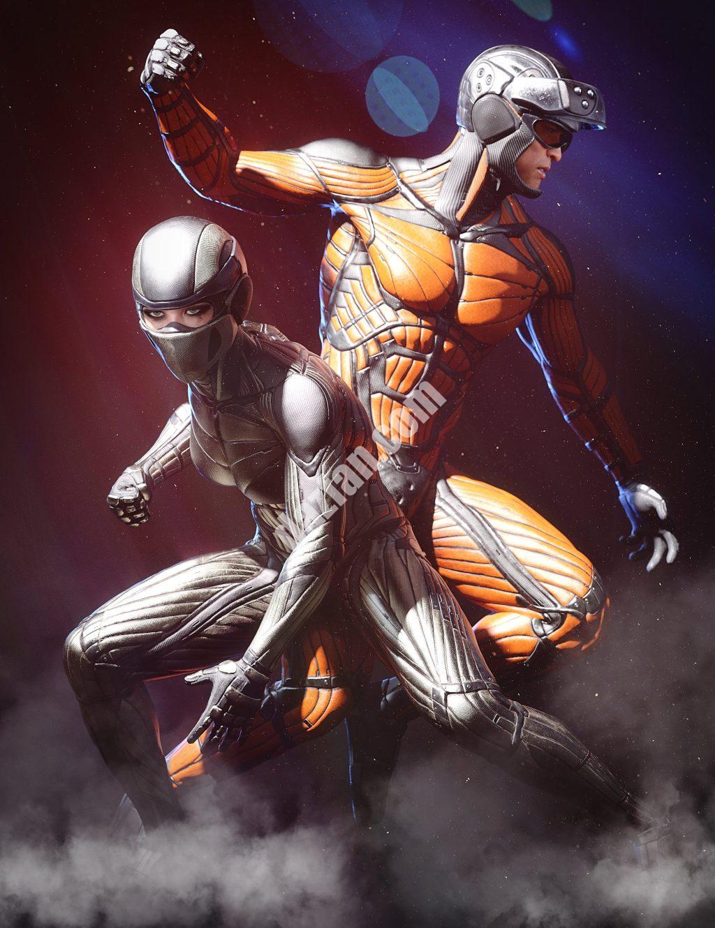 [daz合集] 外星人与士兵捆绑包-DAZ爱好者