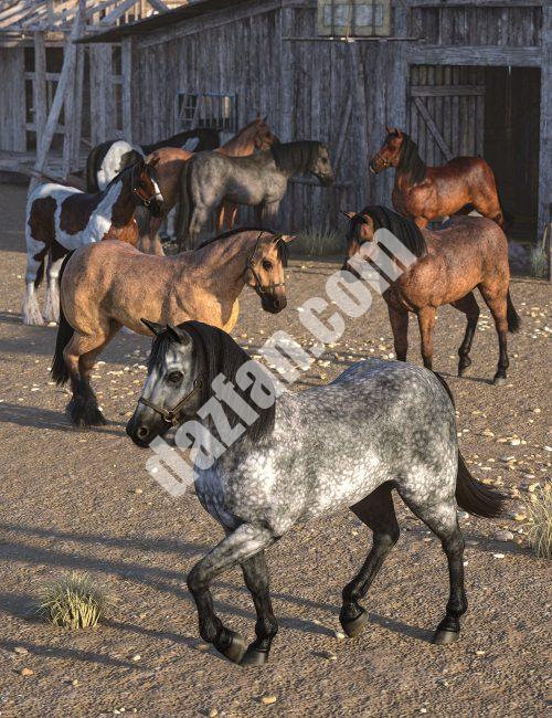 [daz角色] LoREZ Horse 2纹理-DAZ爱好者