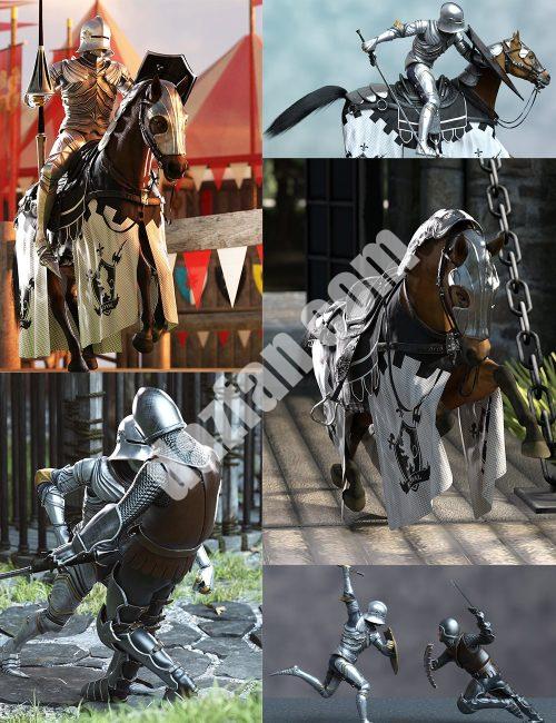 [daz合集] 中世纪趣味战斗姿势捆绑包-DAZ爱好者