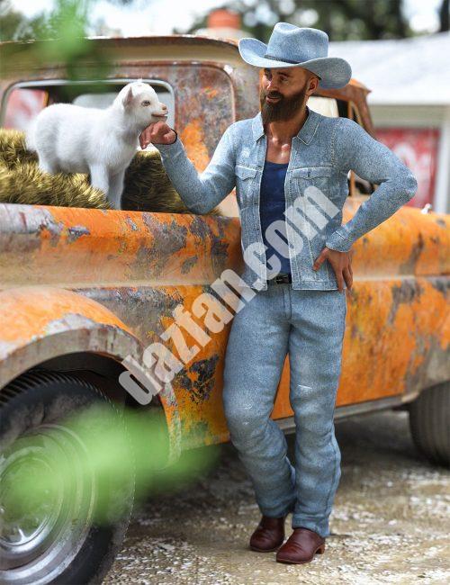 [daz角色] 创世纪8和8.1雄性现代牛仔装-DAZ爱好者