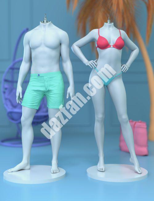 [daz姿势] 创世纪9、8和3的无运动人体模型姿势-DAZ爱好者