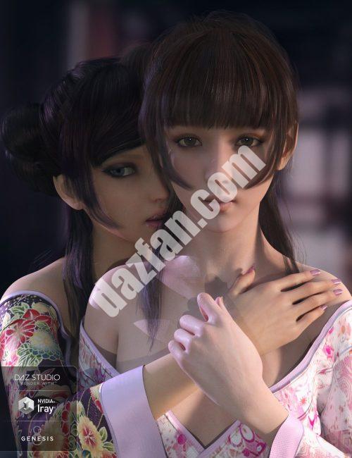 [daz发型] Genesis 8雌性的Nyo头发-DAZ爱好者