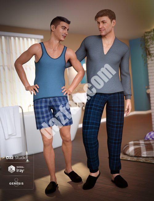 [daz服装] dForce创世纪8号男款睡衣-DAZ爱好者