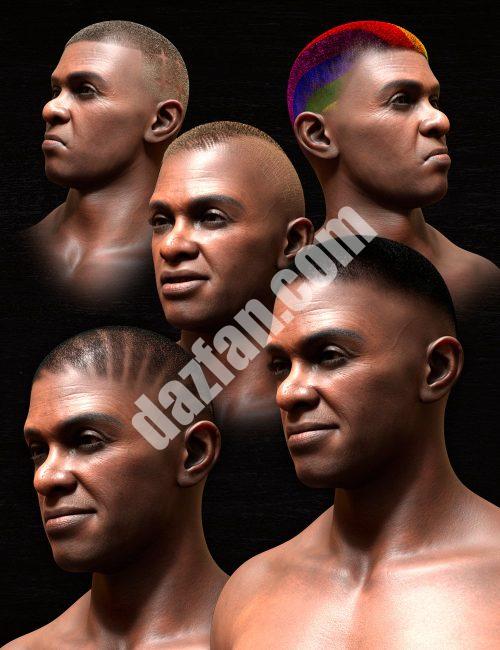 [daz发型] Genesis 8雄性剃光头的图案-DAZ爱好者