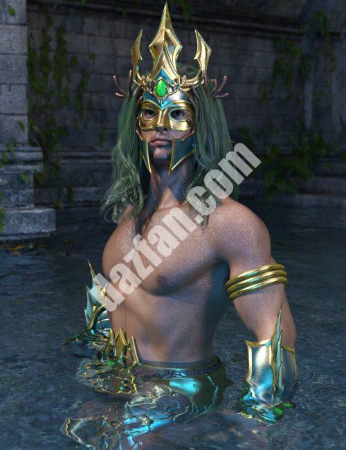 [daz服装] 创世纪8和8.1男版波塞冬套装-DAZ爱好者