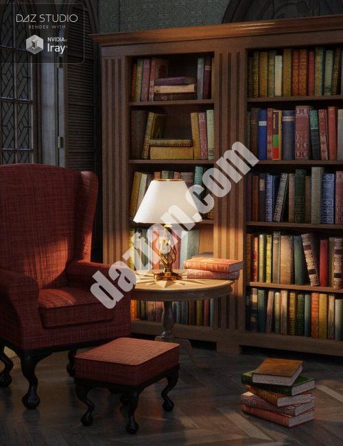 [daz场景] 阅读角-DAZ爱好者