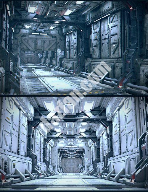 [daz场景] 科幻反应堆走廊-DAZ爱好者