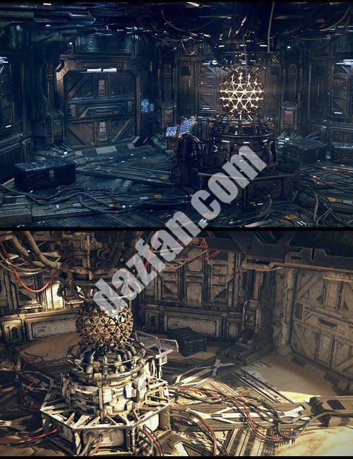 [daz场景] 科幻反应堆室-DAZ爱好者