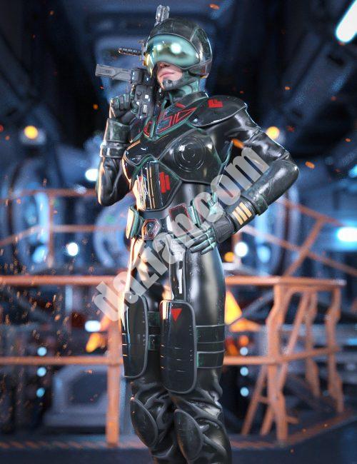 [daz服装] 科幻重甲创世纪8.1女性-DAZ爱好者