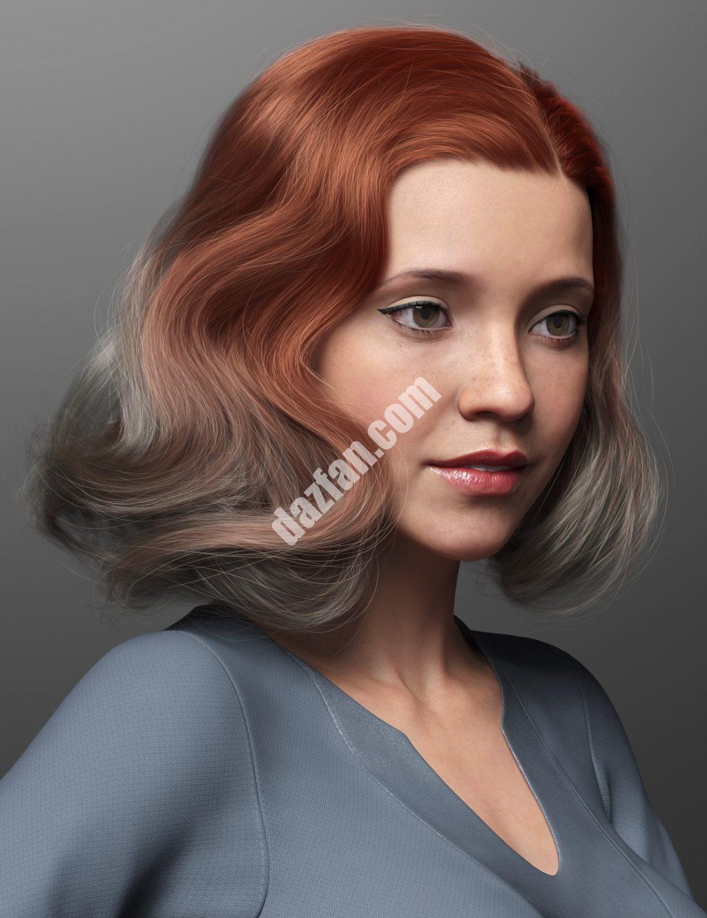 [daz发型] 复古卷发纹理扩展-DAZ爱好者