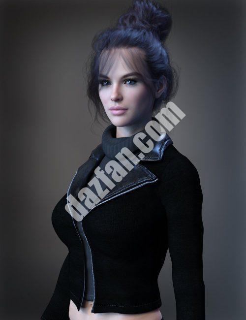 [daz服装] Genesis 8和8.1女性套装X-Fashion Crop夹克套装-DAZ爱好者