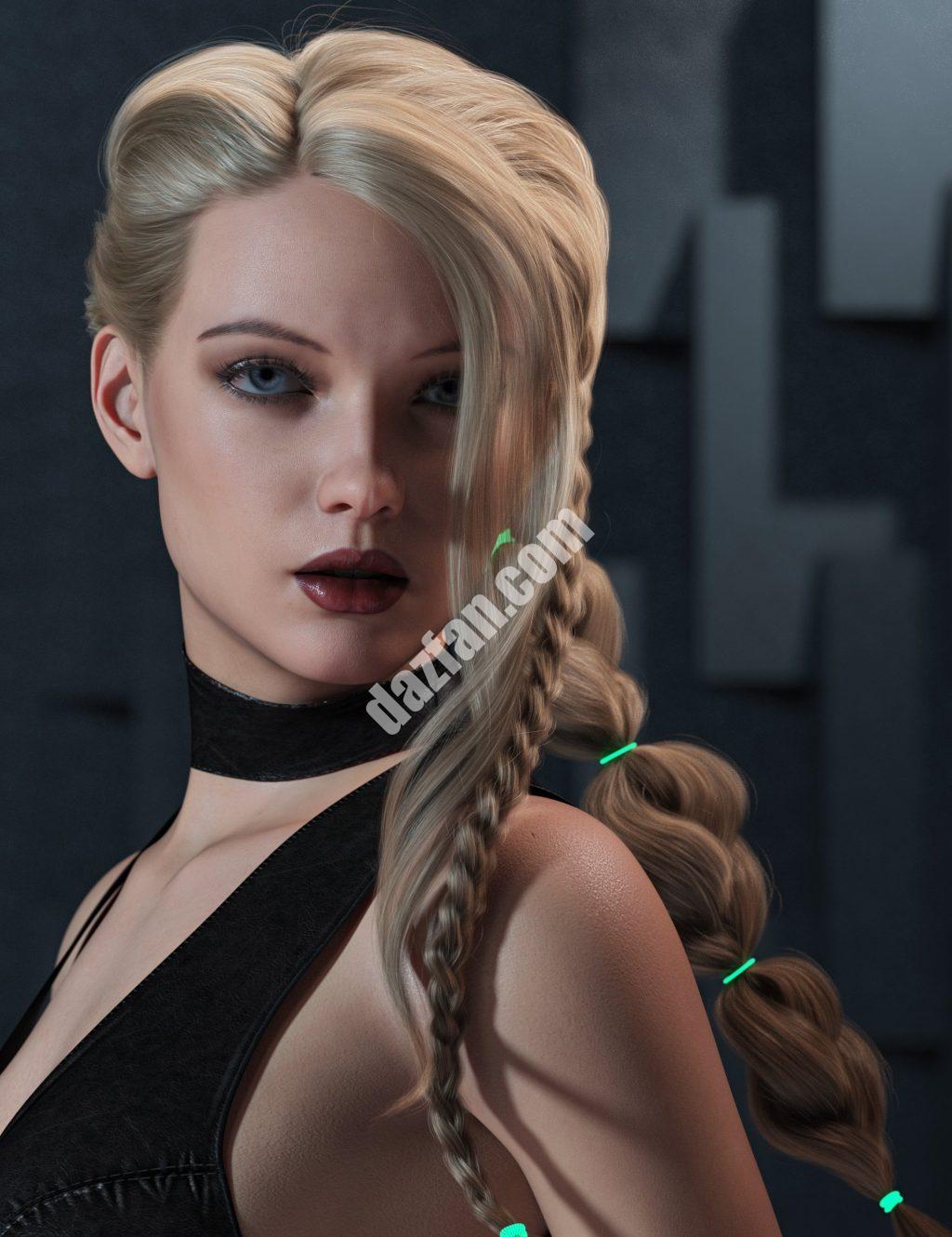 [daz发型] 2021-14 Genesis 8和8.1雌性的头发-DAZ爱好者