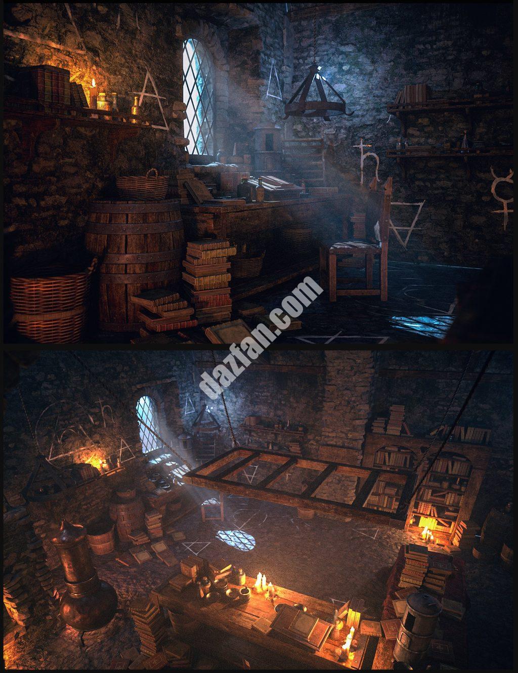 [daz场景] 炼金师工作室捆绑包-DAZ爱好者