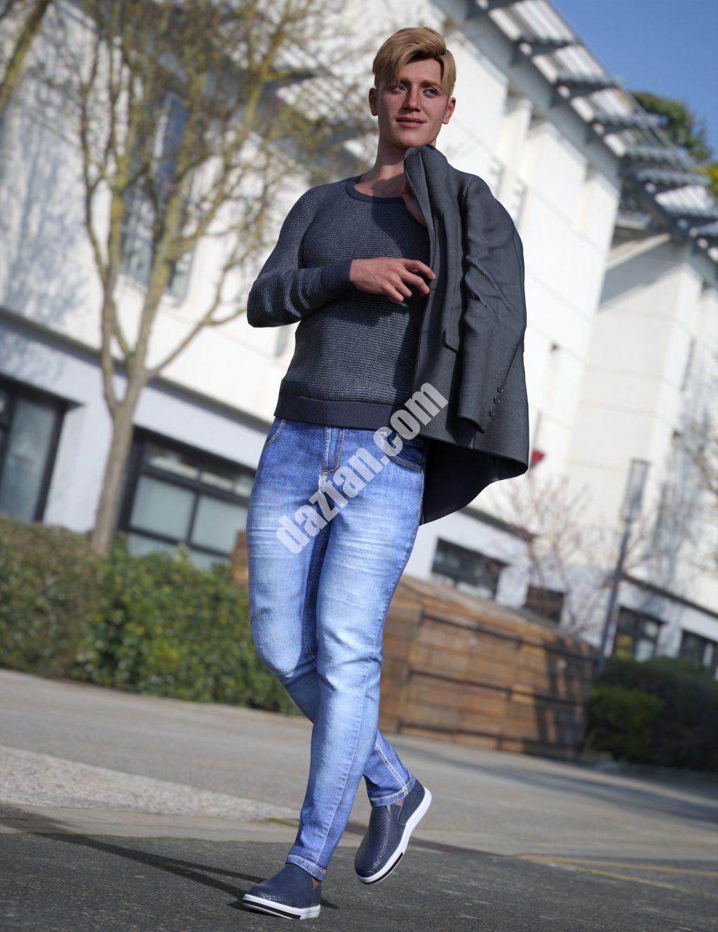 [daz服装] Genesis 9商务休闲dForce套装-DAZ爱好者