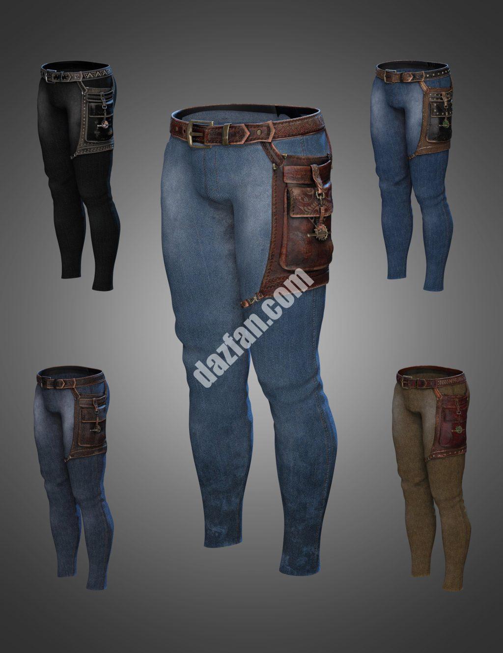 [daz服装] Halcyon Fragment长裤适用于Genesis 8和8.1雄性-DAZ爱好者