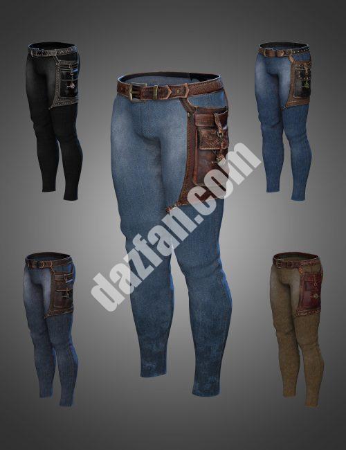 [daz服装] Halcyon Fragment长裤适用于Genesis 8和8.1雄性-DAZ爱好者