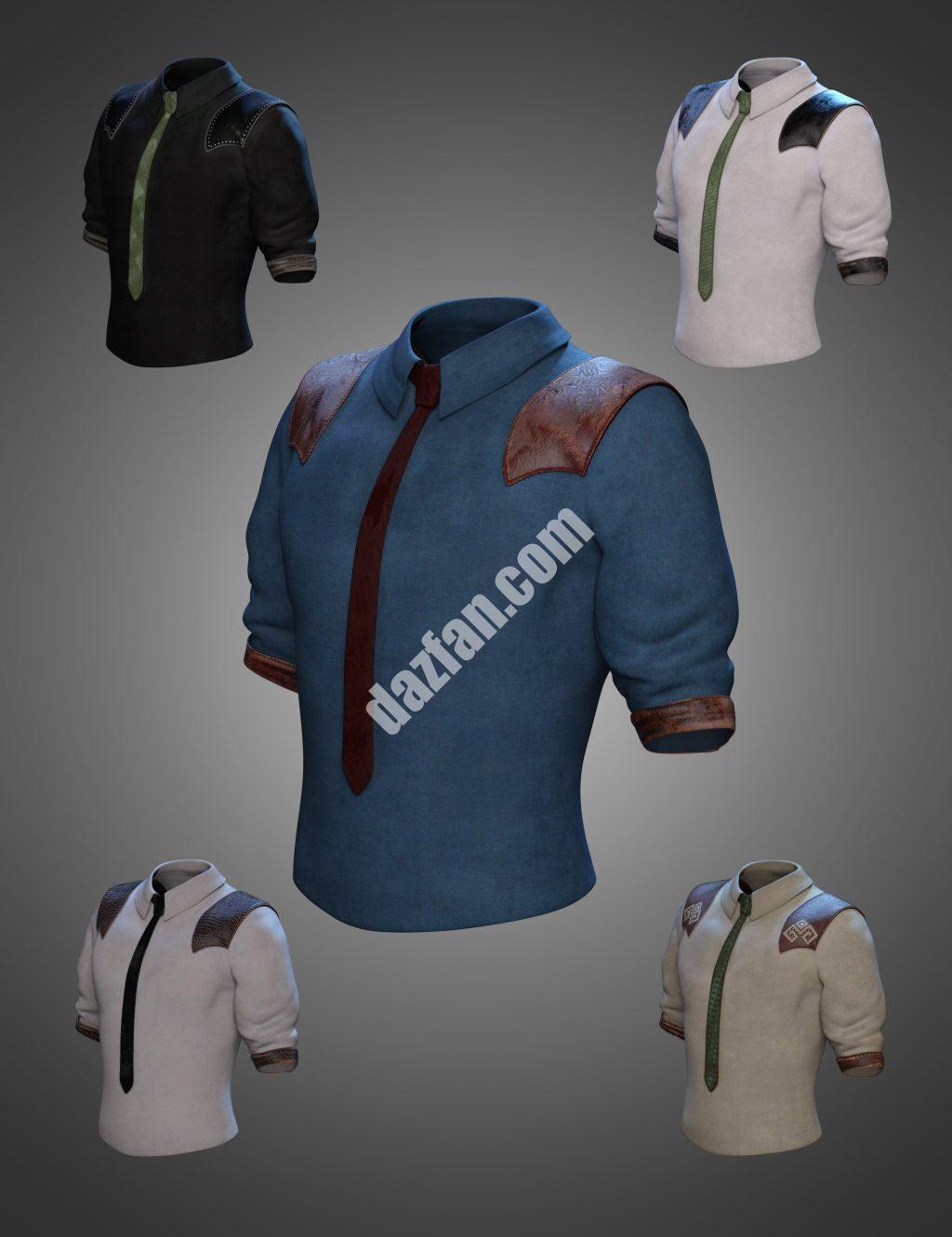 [daz服装] 创世记8和8.1雄性Halcyon Fragment衬衫-DAZ爱好者