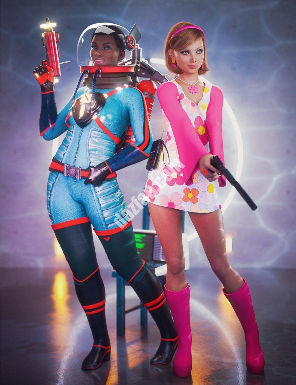 [daz合集] 复古闪回套装-DAZ爱好者