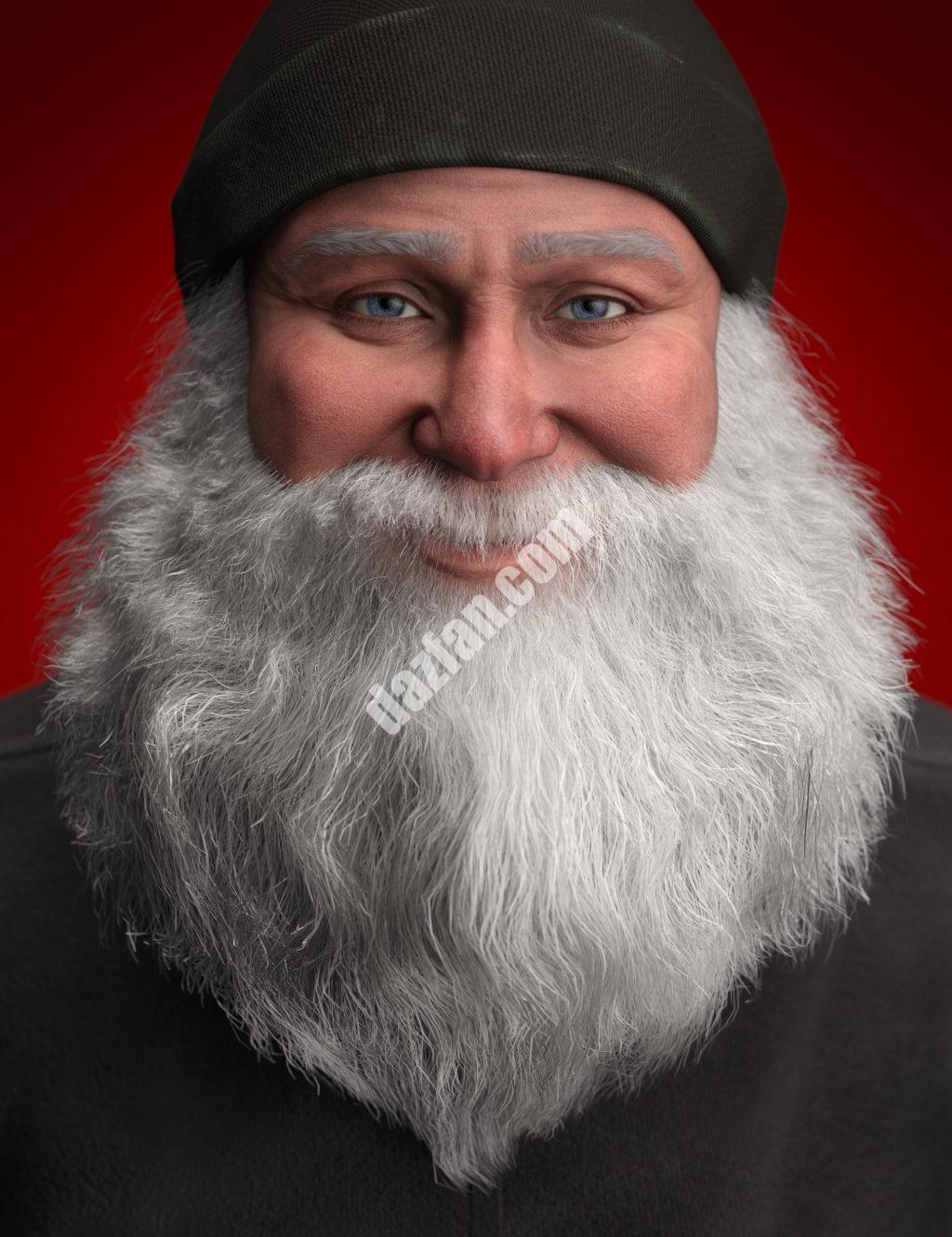 [daz发型] 圣诞老人为创世纪9留胡子-DAZ爱好者