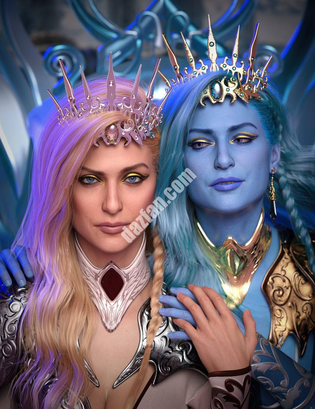 [daz角色] 雪女王9高清-DAZ爱好者