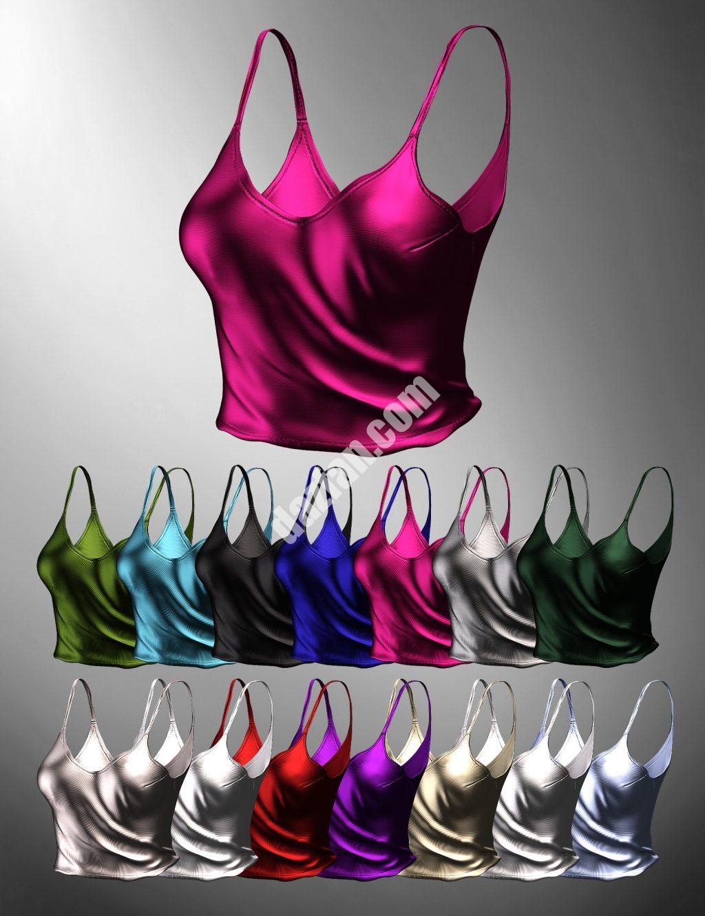 [daz服装] dForce X-Fashion Lune睡衣dForce Genesis 8和8.1女性上衣-DAZ爱好者