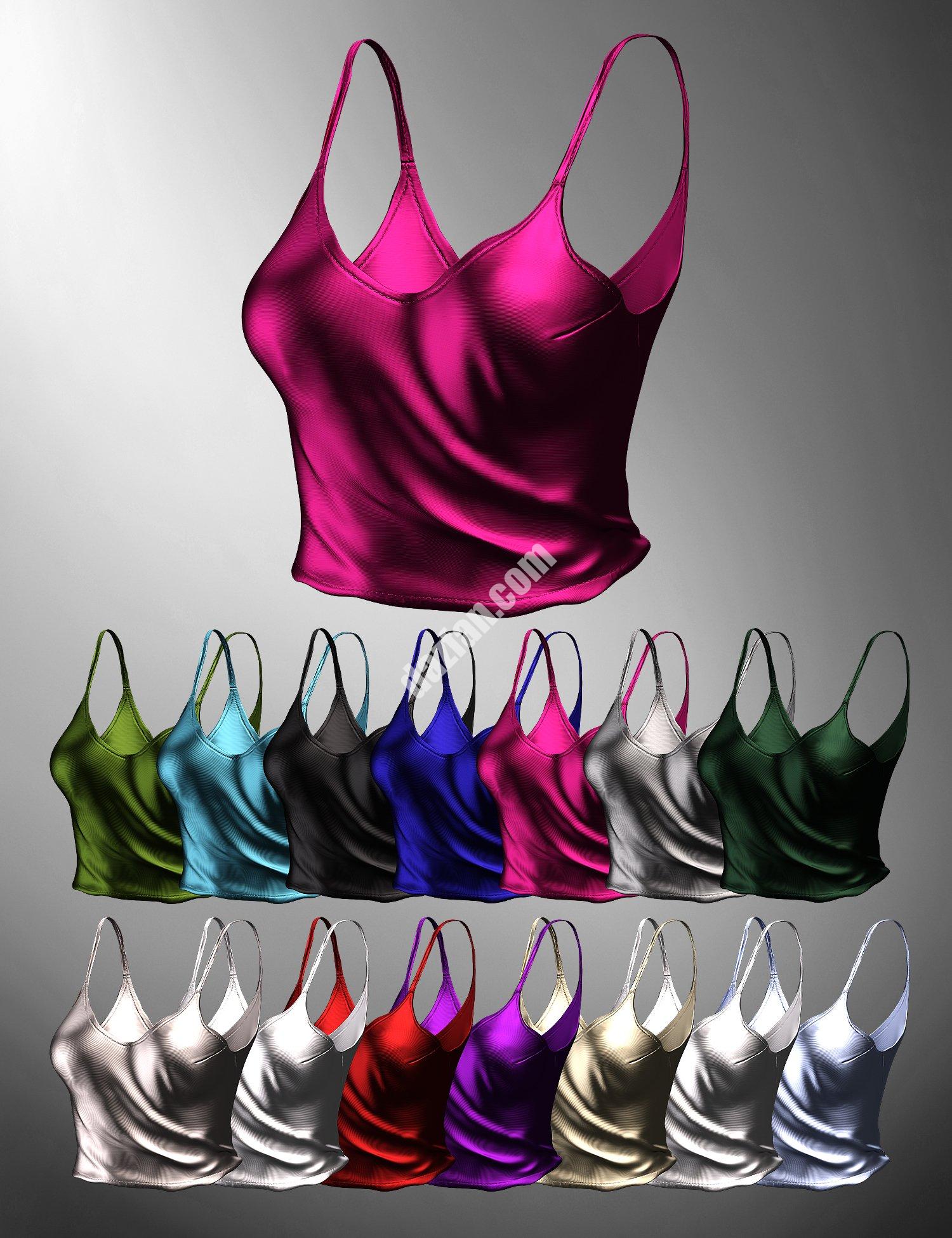 [daz服装] dForce X-Fashion Lune睡衣dForce Genesis 8和8.1女性上衣-DAZ爱好者