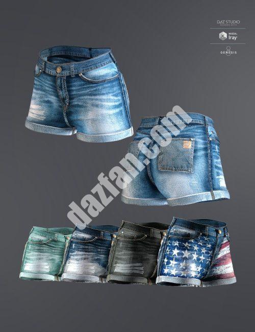 [daz服装] AJC Pro滑板短裤适用于Genesis 8和8.1女性-DAZ爱好者