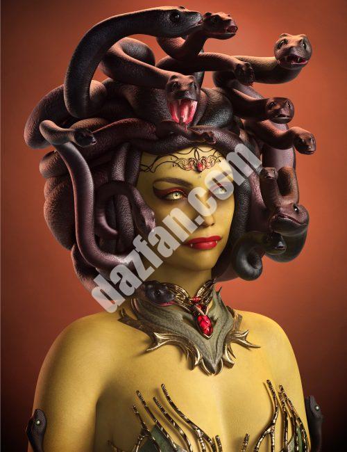 [daz发型] 创世纪9的Gorgon头发-DAZ爱好者