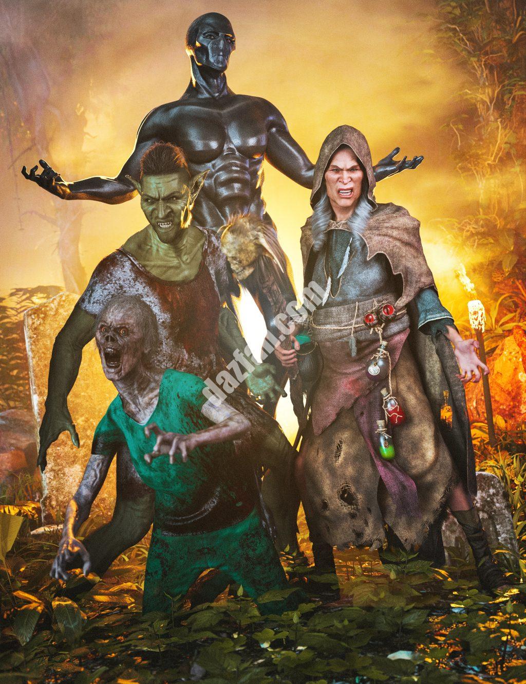 [daz合集] Genesis 9 的怪物混搭专业捆绑包-DAZ爱好者