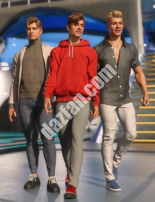 [daz合集] Michael 9 HD Keepin‘It休闲超级捆绑包-DAZ爱好者