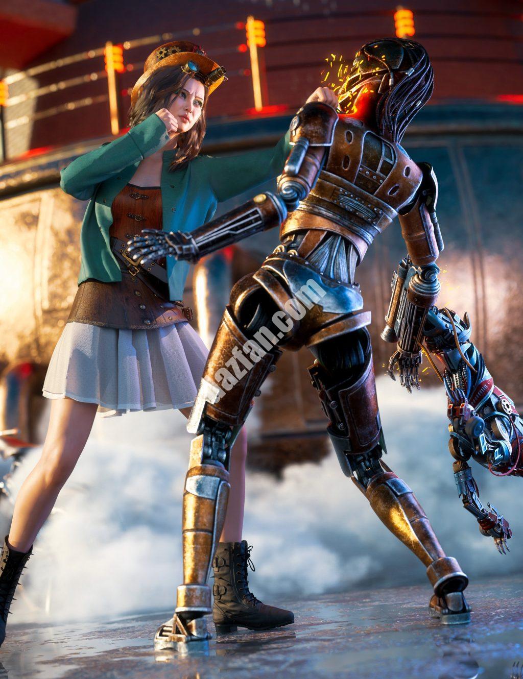 [daz合集] 蒸汽朋克亡命之徒捆绑包-DAZ爱好者