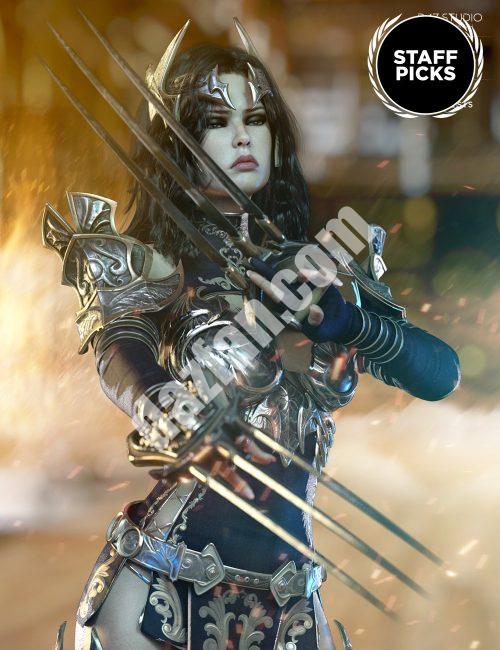 [daz服装] dForce Lilikh创世纪8号女性装备和武器-DAZ爱好者