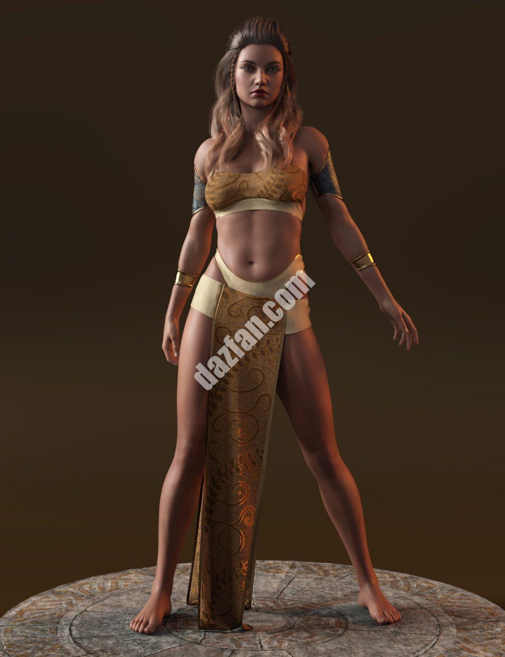 [daz服装] dForce创世纪8和8.1女性英雄披甲装备-DAZ爱好者