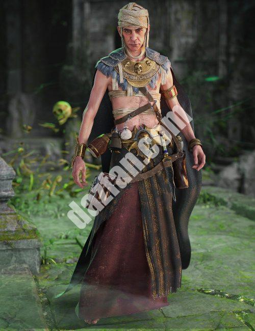 [daz服装] dForce亡灵法师创世纪8.1男性装备-DAZ爱好者