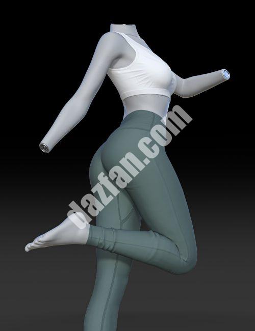 [daz服装] dForce SU创世纪9、8.1和8女性瑜伽服-DAZ爱好者