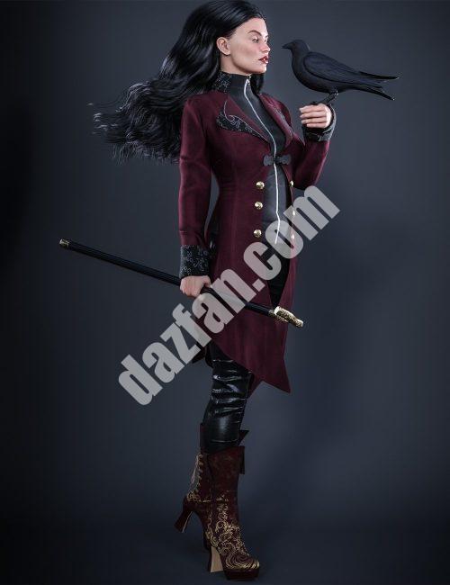 [daz服装] dForce维多利亚吸血鬼创世纪8和8.1女性套装-DAZ爱好者