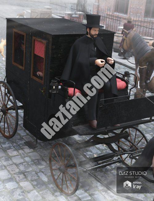 [daz载具] Daz Horse 2的马车-DAZ爱好者