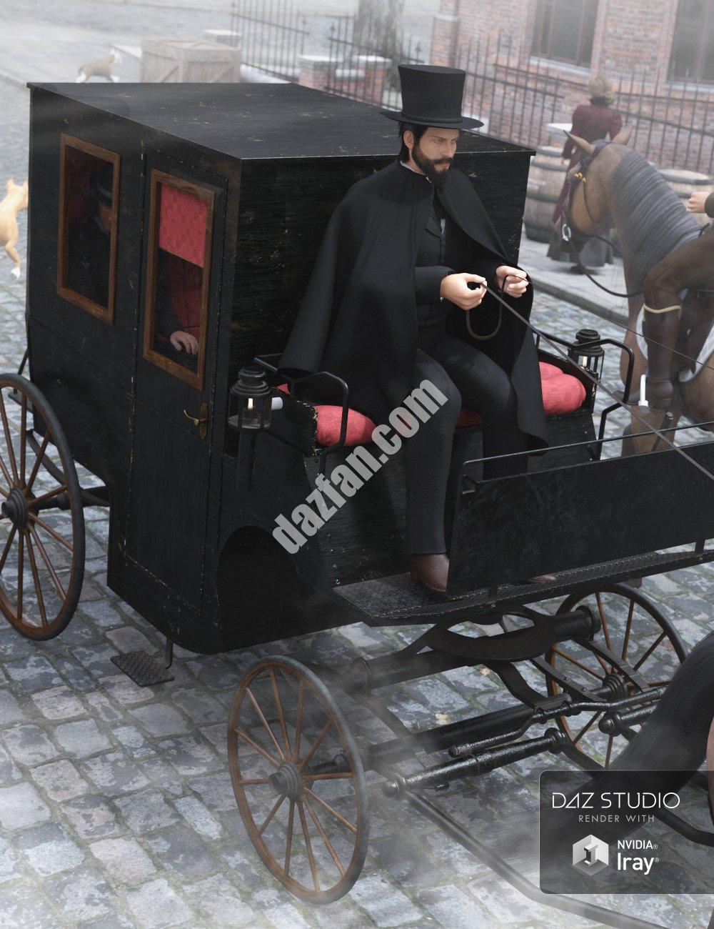 [daz载具] Daz Horse 2的马车-DAZ爱好者