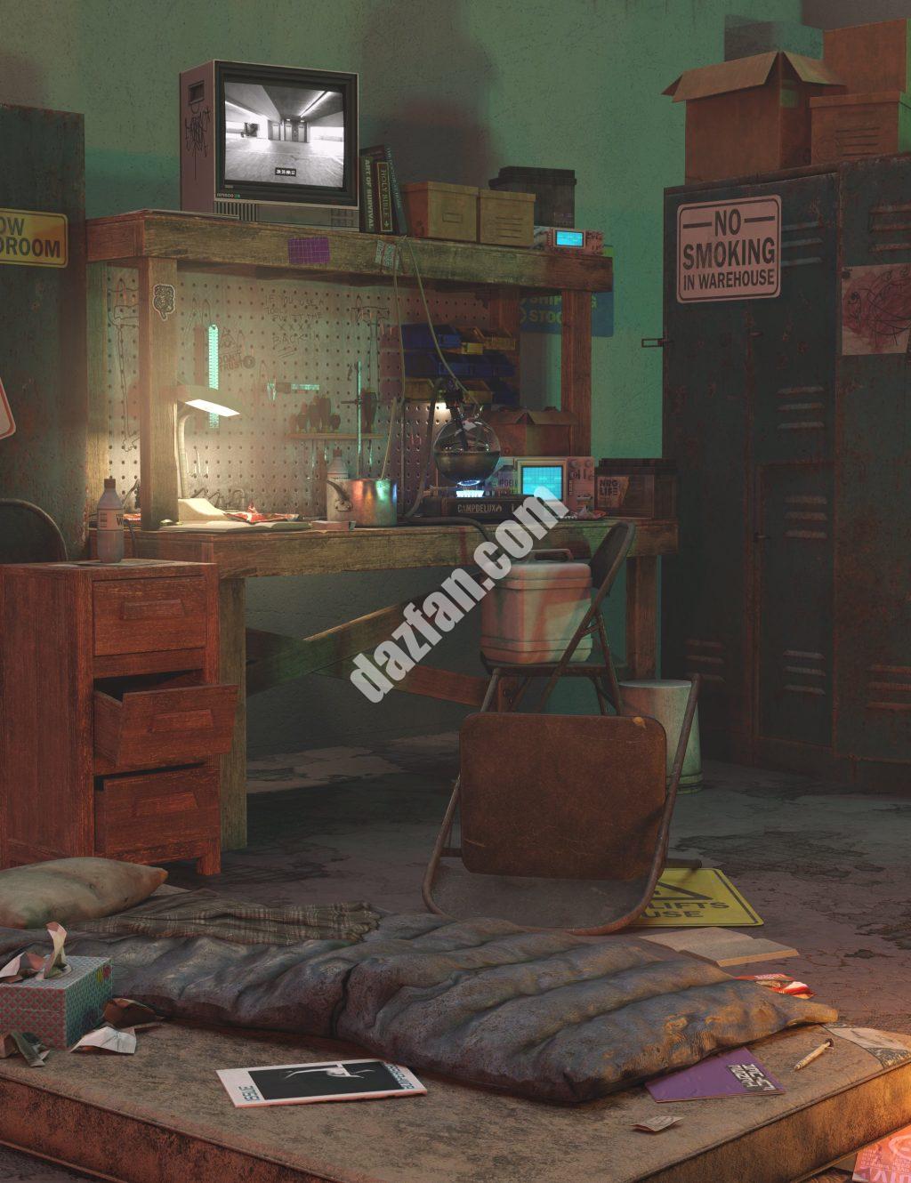 [daz场景] 安全屋家具和装饰道具-DAZ爱好者