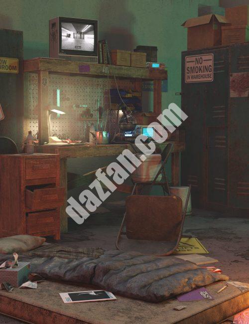 [daz场景] 安全屋家具和装饰道具-DAZ爱好者