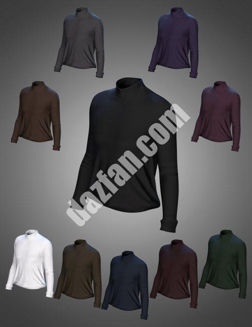 [daz服装] M Fashion Casual Outfit V1 Genesis 8和8.1男款毛衣-DAZ爱好者