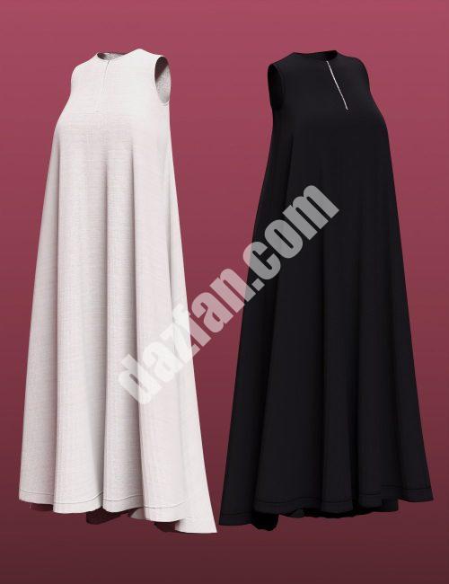 [daz服装] 极简主义Maxi dForce Maxi连衣裙，适用于Genesis 8和8.1女性-DAZ爱好者