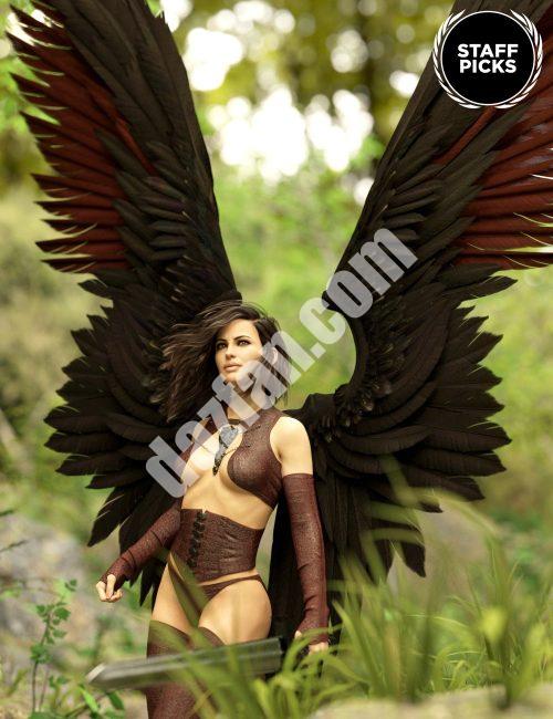 [daz服装] 创世纪9号、3号和8号雌性的晨星之翼-DAZ爱好者