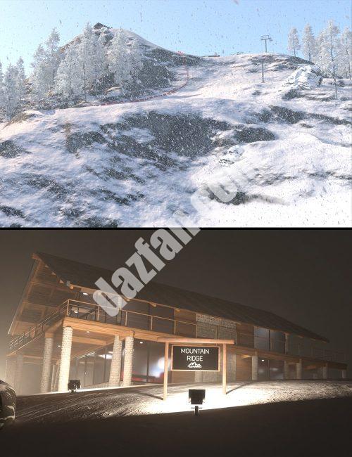 [daz场景] 山脊滑雪场-DAZ爱好者