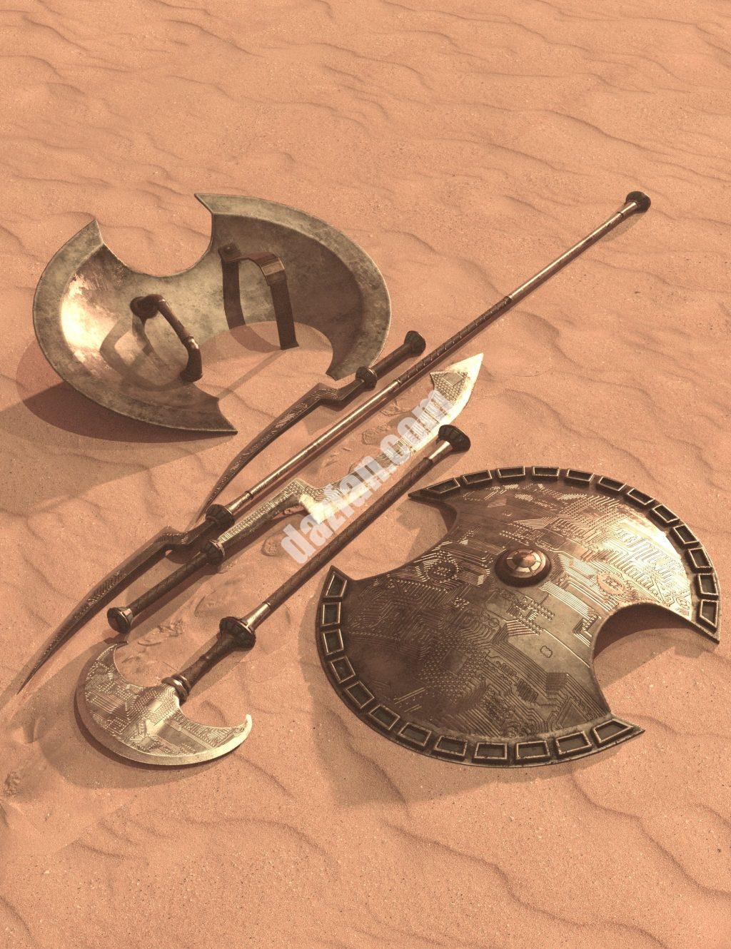 [daz道具] Nefertari武器收藏-DAZ爱好者